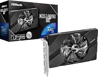 Intel Arc A380 Challenger ITX 6GB OC Graphics Card | Single Slot ITX | 2250 MHz | 6GB GDDR6 | DisplayPort 2.0 | HDMI 2.0b | 0dB Cooling | 8K Support | 500W | DirectX 12 Ultimate | PCle 4.0