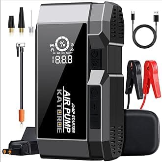 Car Jump Starter with Air Compressor, 3000A 150PSI Portable Jump Starter Battery Pack (10.0L Gas/8.0L Diesel), Car Battery Jumper Starter with QC 3.0,Large Display, 3 Modes Flashlight