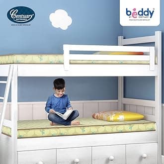 Centuary Mattresses Beddy Blossom Single Kids/bunk Bed Natural Coir Foam Mattress with Free Protector (72 * 36 * 4 Inch)