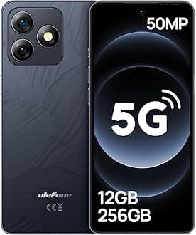 UlefoneNote 18 Ultra 5G Unlocked Smartphone (12+256GB), 50MP + 50MP + 32MP Camera, 6.78" FHD+ Display MediaTek Dimensity 720, 5450mAh Android 13 Dual SIM NFC IR Blaster Supported Mobile Phone- Black