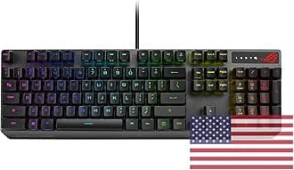 Mechanical Gaming Keyboard - ROG Strix Scope RX | Red Optical Mechanical Switches | USB 2.0 Passthrough | 2X Wider Ctrl Key for Greater FPS Precision | Aura Sync, Armoury Crate RGB Lighting