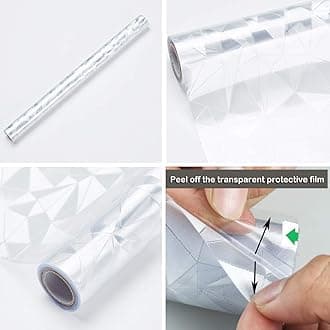 Zindoo Non-Adhesive Window Film Glass Window Film Decorative Glass for Home, Office, Bedroom, Kitchen, Doors 44.5 x 200 cm