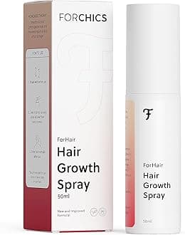 Forchics ForHair Non-Greasy Hormone Free Hair Growth Oil Spray - Promotes Thicker Natural Hair, Damage Repair, Loss Prevention, Ideal for Dry Scalp