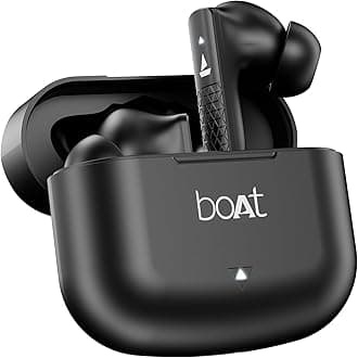 boAt Airdopes 91 in Ear TWS Earbuds with 45 hrs Playtime, Beast Mode with 50 ms Low Latency, Dual Mics with ENx, ASAP Charge, IWP Tech, IPX4 & Bluetooth v5.3(Active Black)