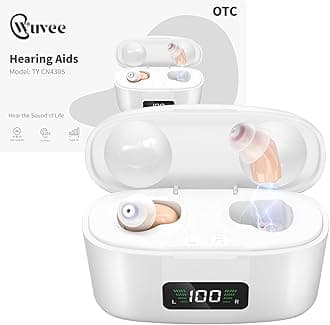 OTC Hearing Aids for Seniors, Hearing Amplifiers Devices Rechargeable with Noise Cancelling, Superior Sound Quality for Women Men Hearing Loss, Auto On/Off