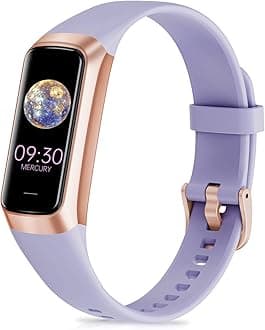 Fitness Tracker with Step Counter/Calories/Stopwatch, Activity Tracker, Health Tracker with Heart Rate Monitor, Sleep Tracker,1.10''AMOLED Touch Color Screen, Pedometer Watch for Women Men