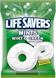 Wint O Green Individually Wrapped Mints, Candy Variety Pack for Snacking, Sharing, Office Parties, and Pantry Stocking, 6.25 oz (12 Hard Candy Bags)