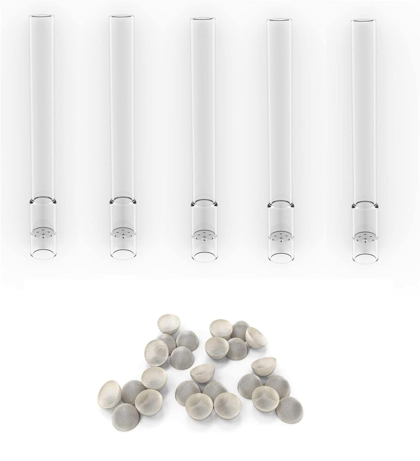 Straight Glass Stem Replacement for Arizer Solo/Air – Includes 25 Metal Screens