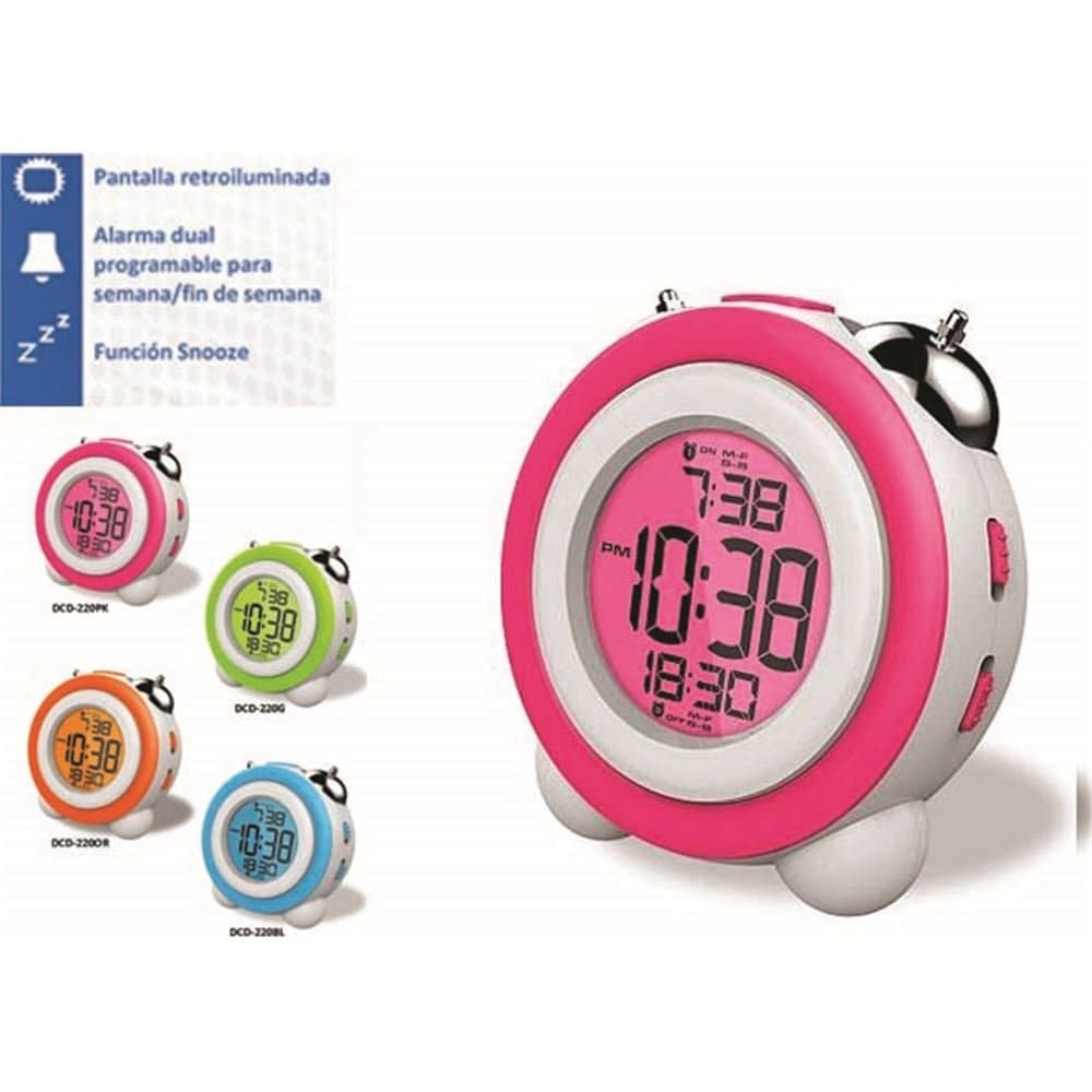 Daewoo - Alarm Clock Daewoo DCD-220PK Pink