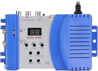 Dpofirs VHF/UHF Modulator-AV to RF Converter Modulator-PAL/NTSC TV Format Output-HD AV to RF Modulator for Home TV(#1)