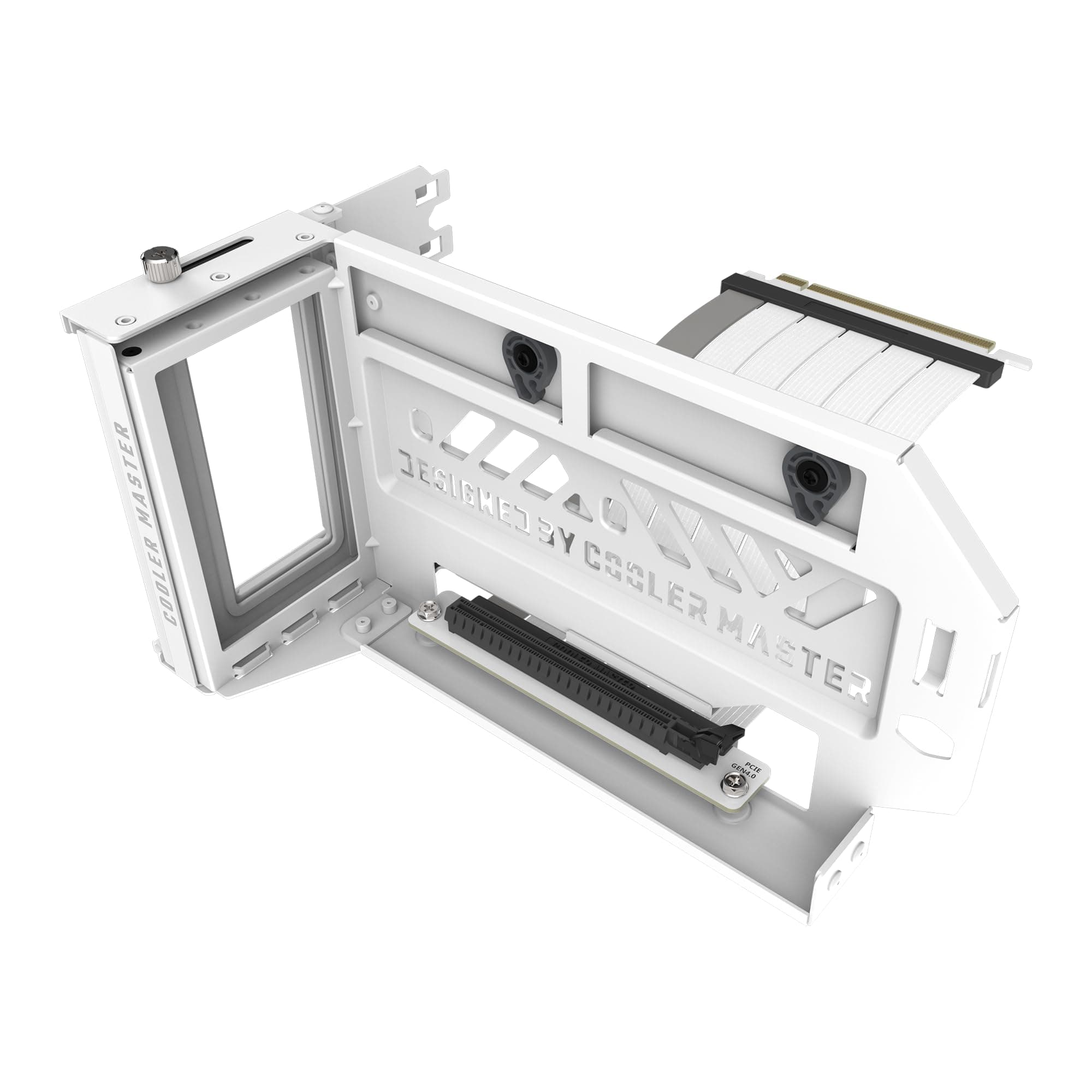 Cooler Master Vertical GPU Card Holder Kit V3 White , PCIe 4.0 5.0 Motherboards GPUs RTX 5090 RX 9070 XT, ABS Casing, 165mm Length, Modula Adjustable for E-ATX ATX Micro ATX Case
