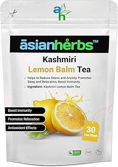 Asian Herbs Lemon Balm Tea – Natural Relaxation & Comfort Herbal Infusion | Supports Vitality and Enhances Well-Being with Every Sip (30 Tea Bags)