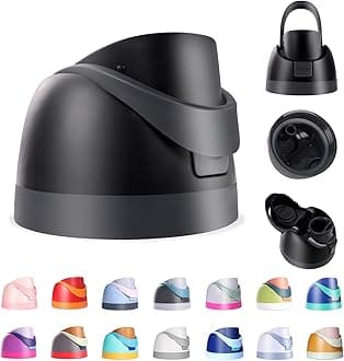 Replacement Lid for Owala Freesip, Compatible with Owala Cup 16oz 24oz 32oz 40oz, One Button Water Bottle Top Lid Replacement Accessory, Leakproof, BPA-Free (Black)