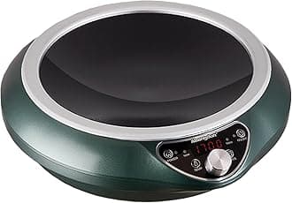 Induction Wok Cooktop Induction Burner 1700W/85V~120V Electric Wok Curved Surface Electronic Cooker Concave Stoves