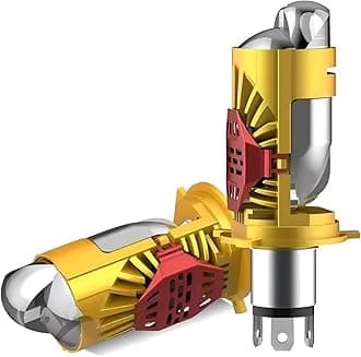 H4 Mini Projector Lens 90W 15000LM Led Car/Bike Headlight Bulb Super Bright White 6000K Headlight Bulb for Car/Bike/Scooty