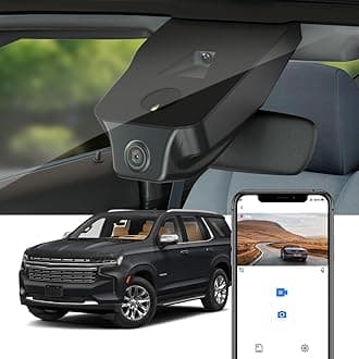 Fitcamx 4K Dash Cam Adapts for Chevy Tahoe 2021-2026 (HD2-4925, 6 or 8 Vents) LS LT RST Premier High Country, Integrated OEM Look, 2160P UHD Video, WiFi & APP, Loop Recording, G-Sensor, 64GB Card