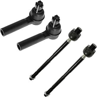 TRQ Inner and Outer Driver and Passenger Side Tie Rod Set 4 Piece Compatible with 03-10 Dodge Ram 2500 Ram 3500 Rear Wheel Drive 06-08 Dodge Ram 1500 Crew Cab Rear Wheel Drive 8 Lug Wheels