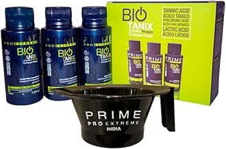 PRIME PRO EXTREME BIO TANIX Brazilian Protein Extreme Force Mini Kit with Colour Mixing Bowl Combo Pack Shampoo, Conditioner, Mask & Bowl Gift Set For Men/Women