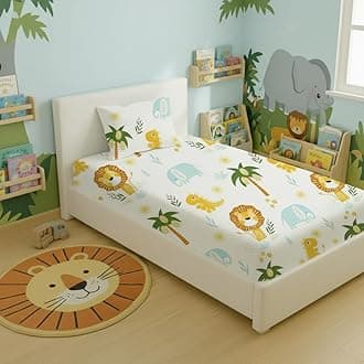 Filymore Lion Single bedsheet for Girls Kid bedsheet for Small Size Bed 240 T...