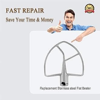 prime&swift 7&8 Quart Flat Beater Stainless steel mixing head W10376294 NSF Certified fit for Kitchen-Aid-Stand Mixer