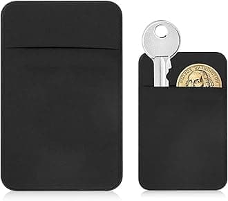 Flat Thin Key Holder for Wallet – Credit Card Size Key Holder Sleeve, Slim Minimalist Wallet Key Holder for Men Women, Black
