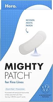 HERO COSMETICS Mighty Patch™ for Fine Lines Patches - Featuring Retinol and 1,390 dissolving Micropoint™ Points to Help Renew the Look of Skin (6 Count)