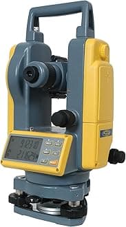 Spectra Precision DET-2 Digital Theodolite 2-Arc Second Accuracy with Dual LCD, Tilt Compensation, IP54 Dust/Water Resistance & Rechargeable/NiMH + Alkaline Power Options
