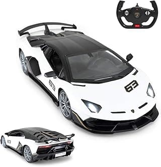 Toy Lamborghini Car 1:14 Lamborghini Aventador SVJ Remote Control Model Car, Super RC Sport Racing Car for Kids Boys Gifts, 2.4GHz / White