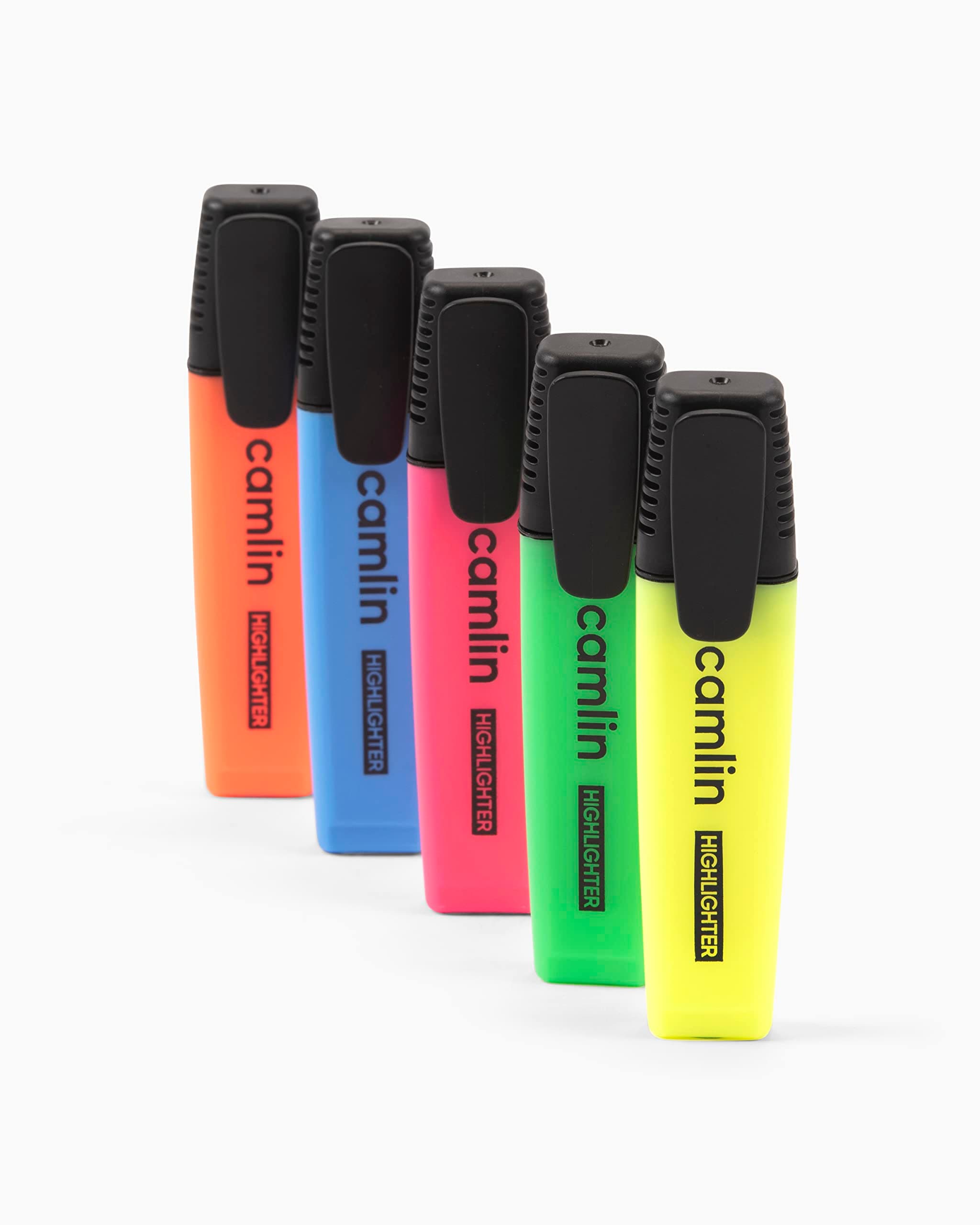 Camlin Highlighter Pen 5 Shades, Multicolor