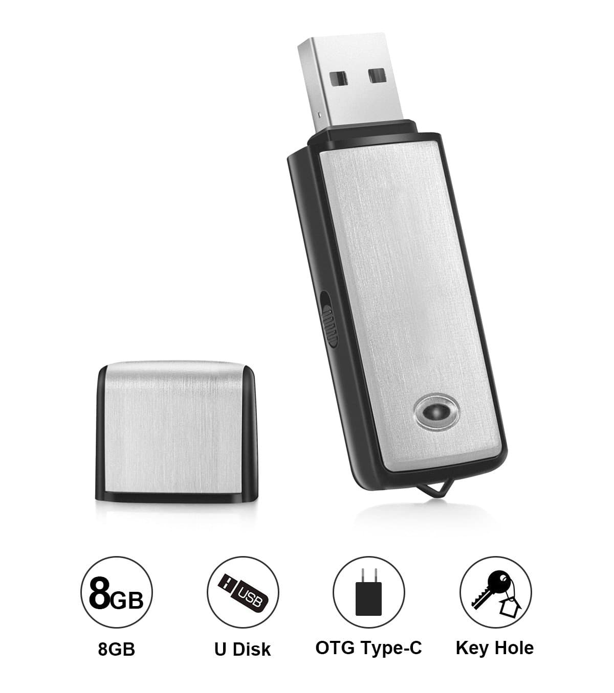 Digital Voice Recorder,8GB USB Recording