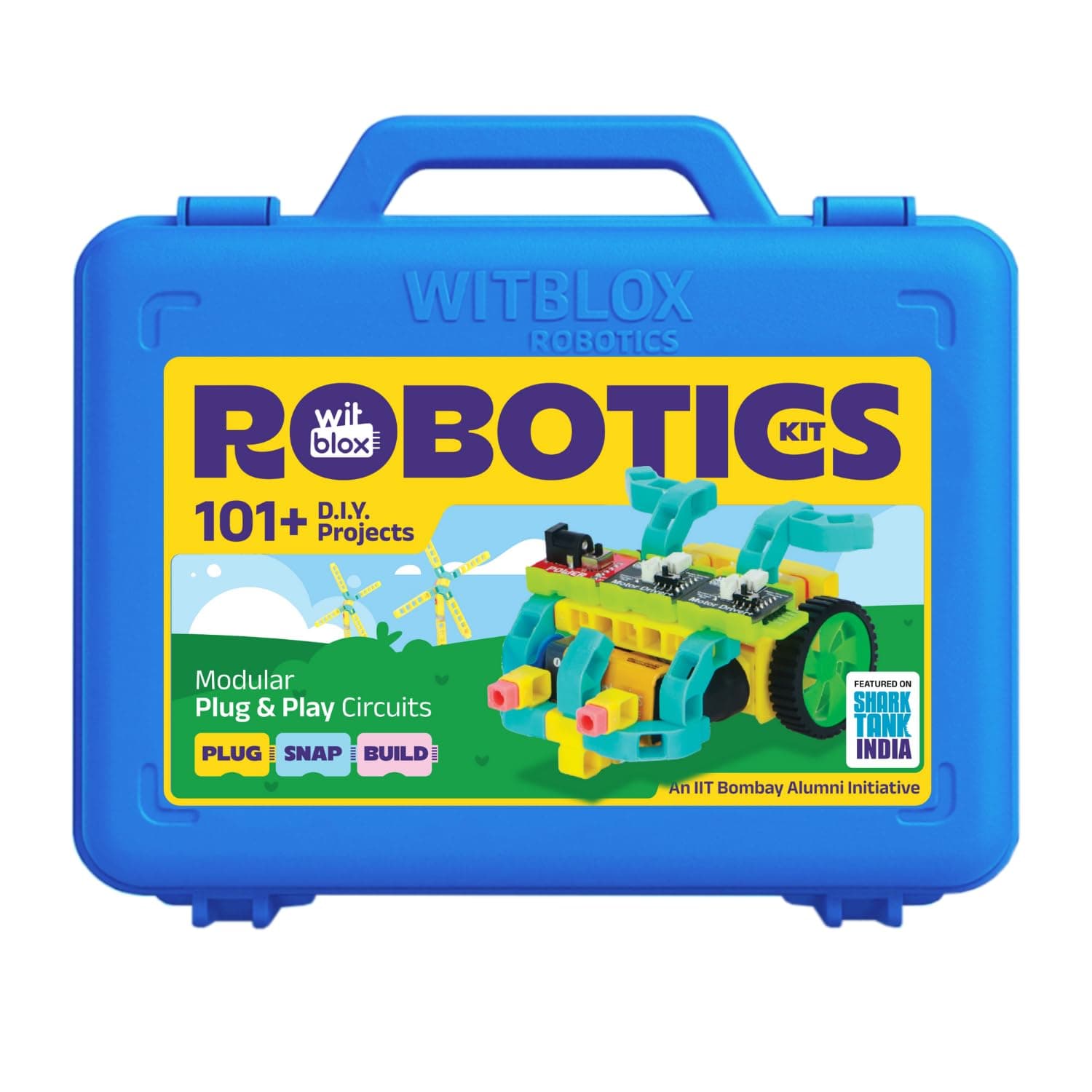 WitBlox DIY Robotics Science Kits 101+ Plus projects, 8 Years+ Kids, Interlocking Bricks Modular Electronic sensor and Circuits to create Logic 2 Free Live Classes Educational Gift Toys Boys and Girls