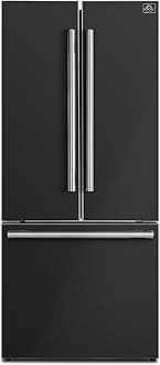 Espresso Gallipoli 30 inch French Door Black Refrigerator 17.5 cu. ft. with Ice Maker