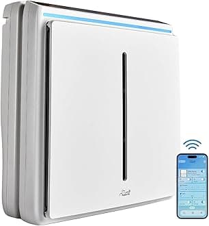 A3 SPA-1000N Air Purifier HEPA Filter - Ultra Quiet, WiFi-enabled, Wall Mountable HEPA Air Purifiers for Home, Pets, Pet Dander, Smoke, Dust, Odors, VOCs - Germ Defense Filter, White