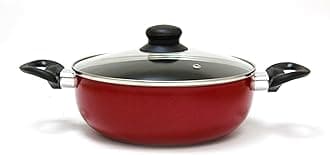 BLACKSTONE Kadai Pan Ceramic Coating Frying pan with glass lid (24 CM)