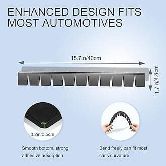 UOUSIYDSK Car Front Bumper Scrape Guard 2 Pack Universal Black Bumper Lips Scrape Guard Car Under Bumper or Anti-Scratch DIY Car Bumper Protector for Lowered Cars, Sport Cars and SUV