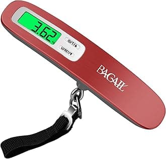 Digital Luggage Scale, 110lbs Hanging Baggage Scale with Backlit LCD Display, Portable Suitcase Weighing Scale, Travel Luggage Weight Scale with Hook, Strong Straps for Travelers