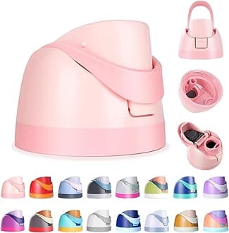 Ruzkq Replacement Lid for Owala Freesip, Compatible with Owala Cup 16oz 24oz 32oz 40oz, One Button Water Bottle Top Lid Replacement Accessory, Leakproof, BPA-Free, Pink