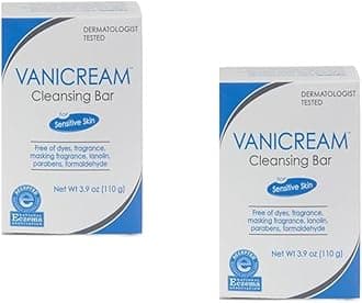 Cleansing Bar For Sensitive Skin, Unscented 3.9 Ounce (Pack of 2)