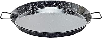 Garcima 20-Inch Enameled Steel Paella Pan, 50cm, Large, Black