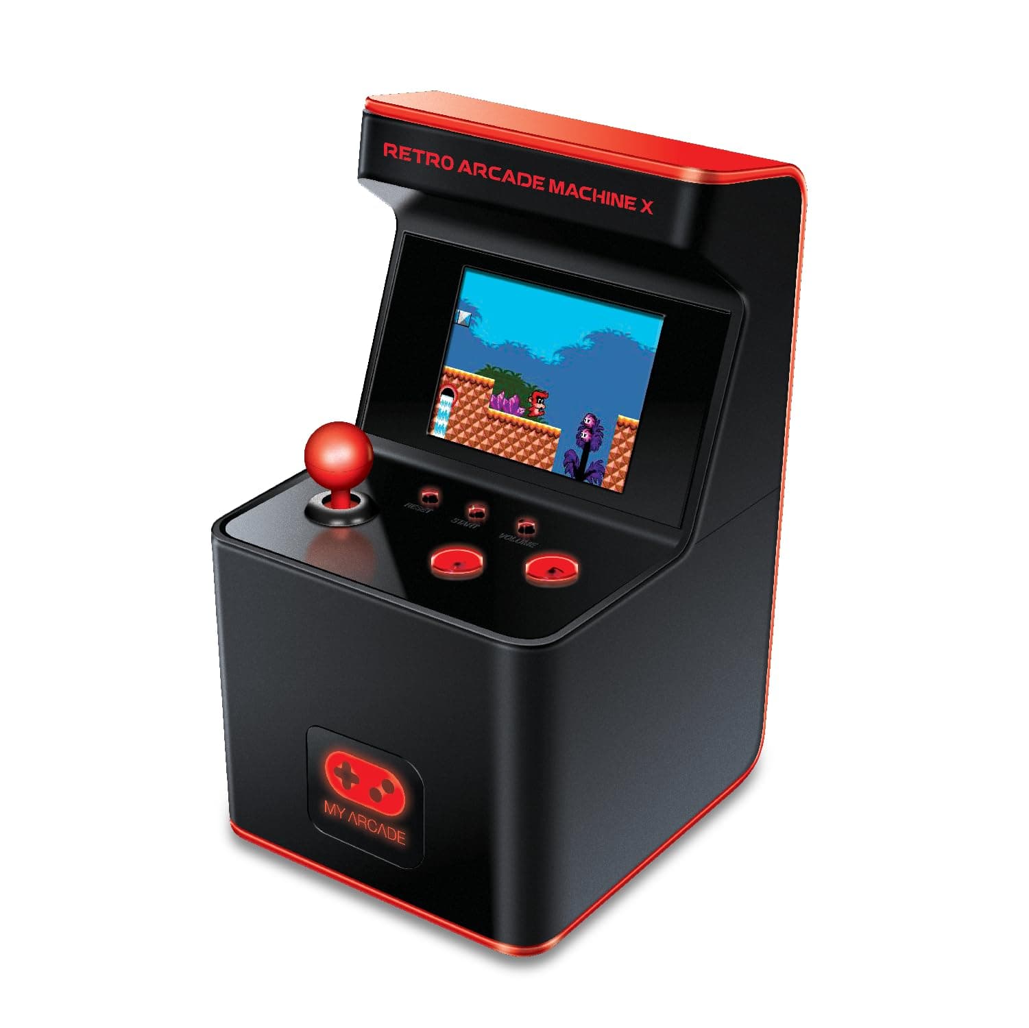 My Arcade Retro Arcade Machine X Mini Arcade: 300 Retro Style Games, 5.75 Inch Tall, AA Battery Powered, 2.5 Inch Color Display