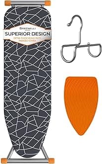 Ironing Board | Space-Saving and Ultimate Iron Board Experience 13x43 | Reinforced Steel Legs, Adjustable Height, 4-Layer Padding, Patent Folding System (BIBT-2110)