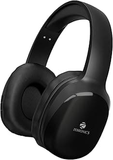 Zeb-Thunder PRO On-Ear Wireless Headphone Up to 60 Hours Playback, Wired Mode, USB-C Type Charging(Black)