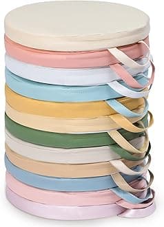 Sawysine 12 Pcs Floor Cushions Classroom Flexible Floor Seating with Handle for Kids in Home School Classroom Kindergarten Daycare Nursery (Morandi Color,Round)