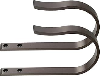 - Dark Bronze Curtain Drapery Holdbacks,2Pcs Solid Aluminum U Shaped Wall Mounted Curtain Tiebacks