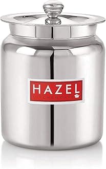 Stainless Steel Oil/Ghee Storage Container, 1.1 Litre, Silver