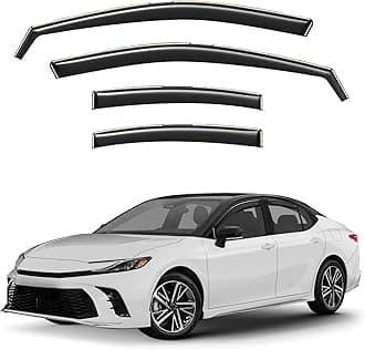 Window Deflectors Smoke Tinted in-Channel Side Window Vent Visor Deflectors Rain Guards Compatible with Toyota Camry 2025-2026 Sedan - 4 pcs. GW0849