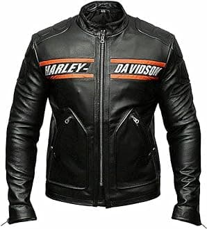 Mens Black Leather Jacket 100% Genuine Cowhide Leather Biker Jacket for Men