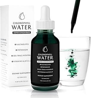 Chlorophyll Water Drops Super Concentrate (12,000mg/120 Servings) Liquid Chlorophyll | Electrolytes, Potassium, Sea Minerals, Essential Vitamins for Antioxidants | Detox | Energy | Immune Support