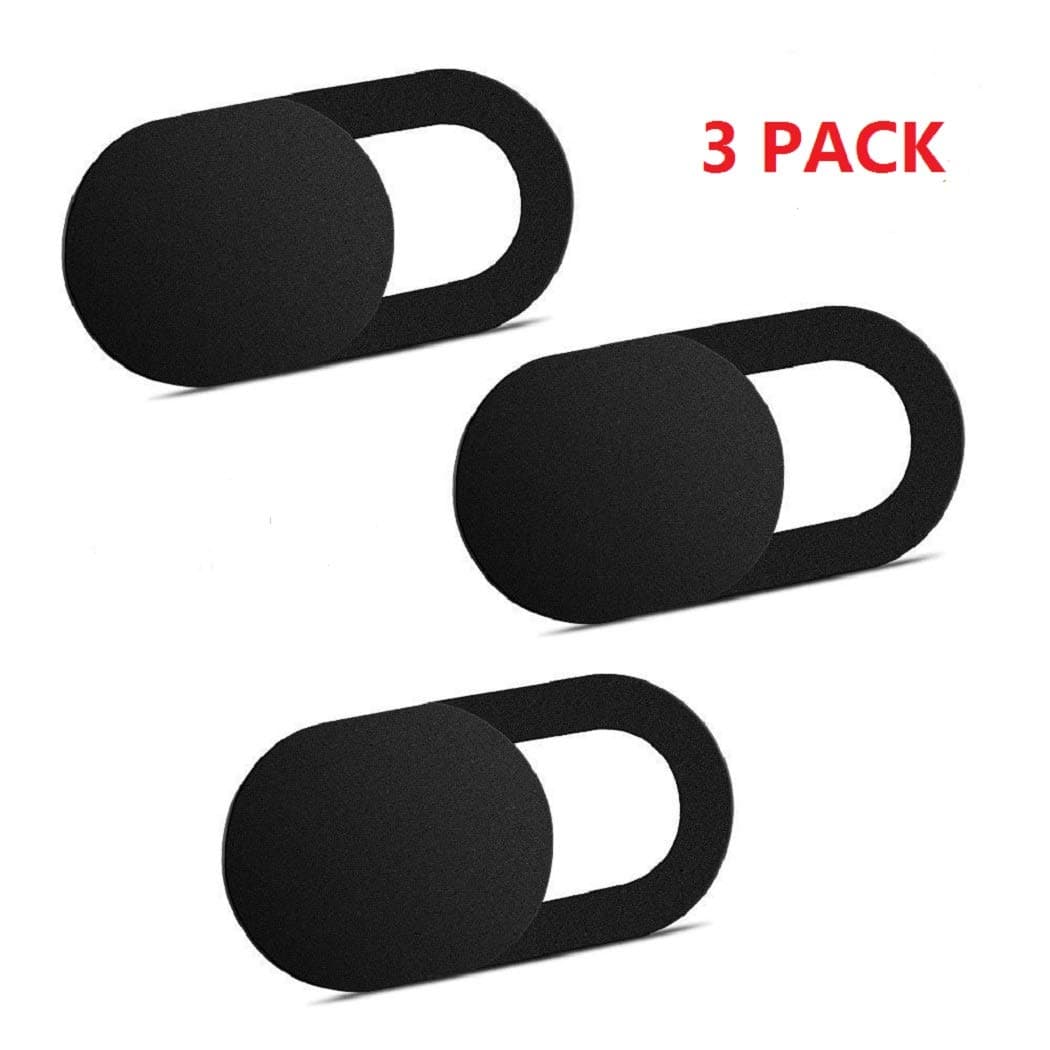 DyKay Webcam Cover, 3PCS Ultra Thin Slide Web Camera Covers for Laptop Computer Smartphone Mac iMac MacBook, Sliding Blocker Cover Protect Your Privacy (3PCSBLACK)