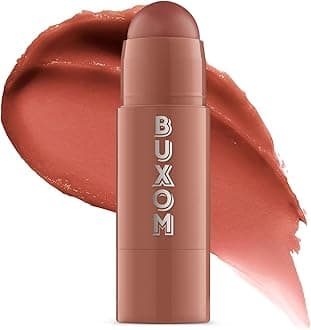 BUXOM Power-Full Plumping Lip Balm, Tinted Lip Balm Plumper, Enhancing Lip Moisturizer, Hydrating & Smoothing Peptide Lip Treatment, Cruelty-Free